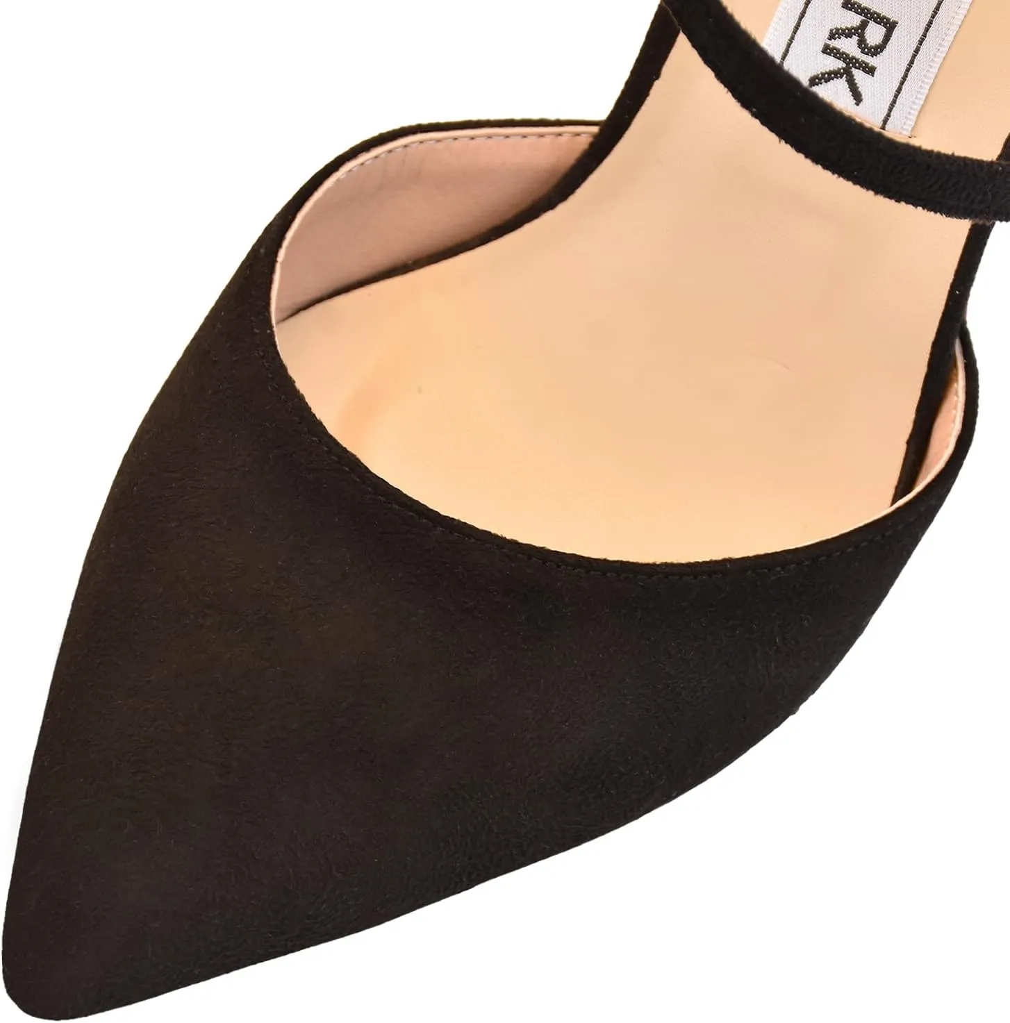 ELEGANTPARK Heels for Women Closed Toe Strappy Pointed High Heel Pumps Satin Pointy Wedding Evening Dress Shoes