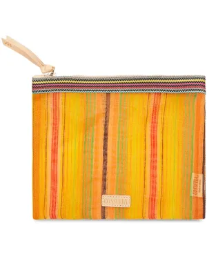 Elena Patch Slim Zip Pouch