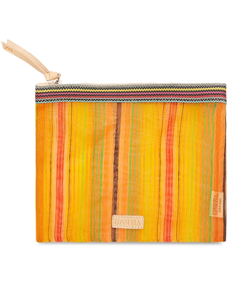 Elena Patch Slim Zip Pouch