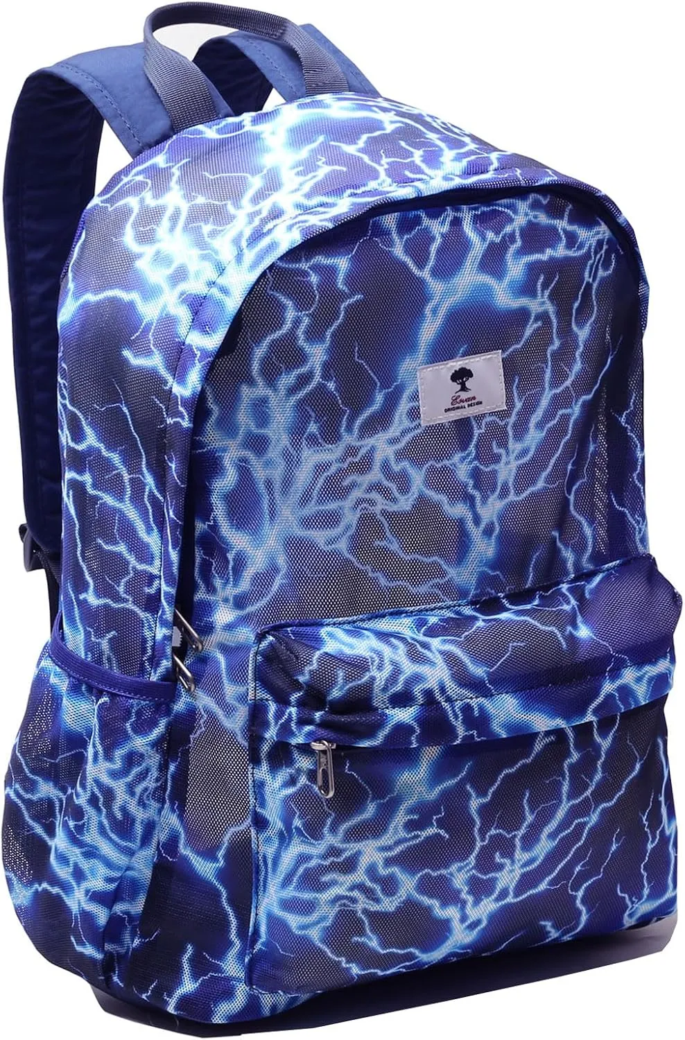 ESVAN Original Print Mesh Backpack Semi-Transparent Sackpack See Through Beach Bag Daypack Multi-Purpose Women Men Unisex