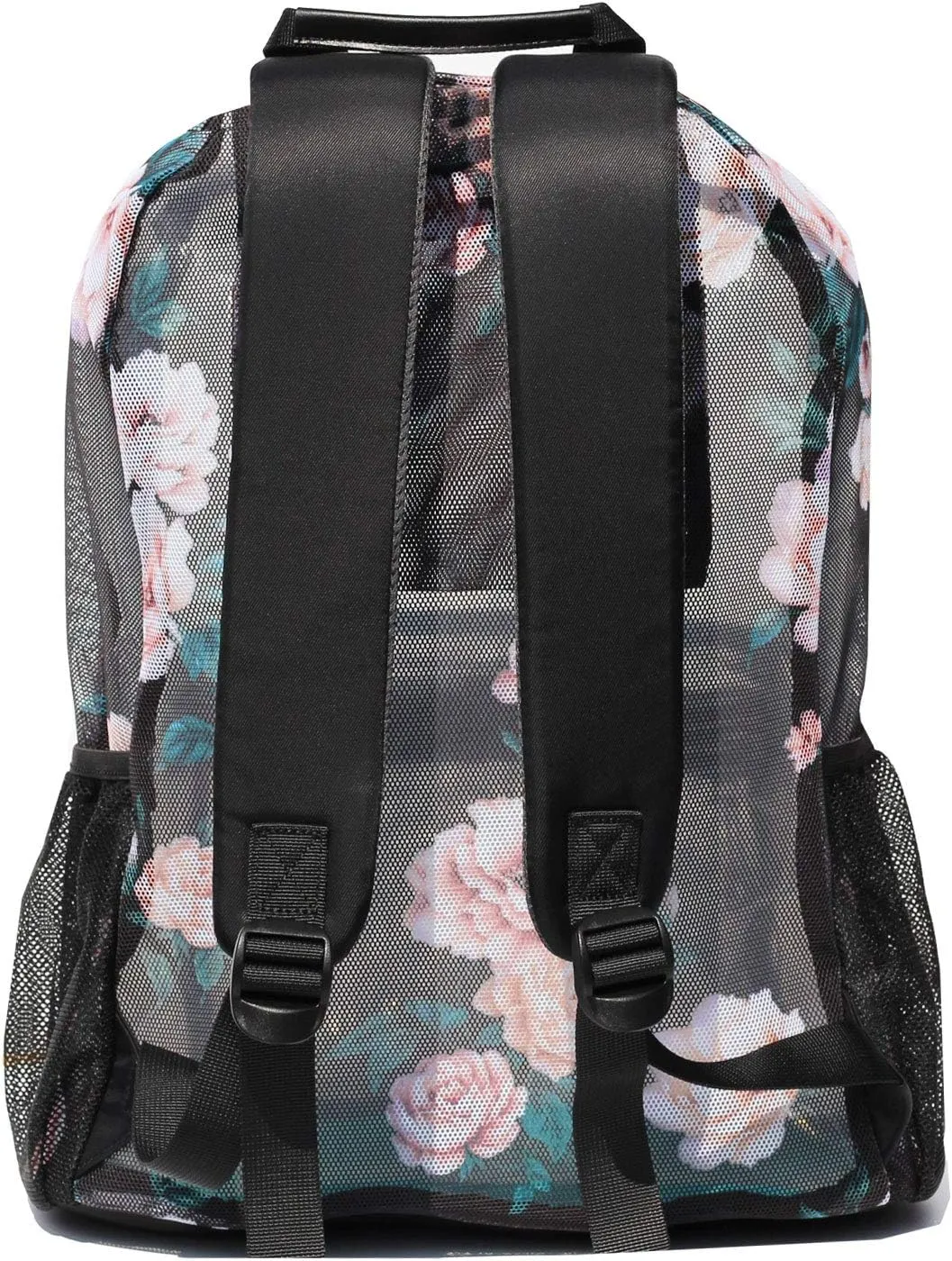 ESVAN Original Print Mesh Backpack Semi-Transparent Sackpack See Through Beach Bag Daypack Multi-Purpose Women Men Unisex