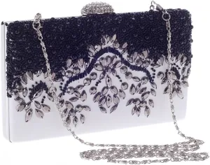 European and American beaded hydrangea Austrian rhinestone dinner party bag evening women's bag