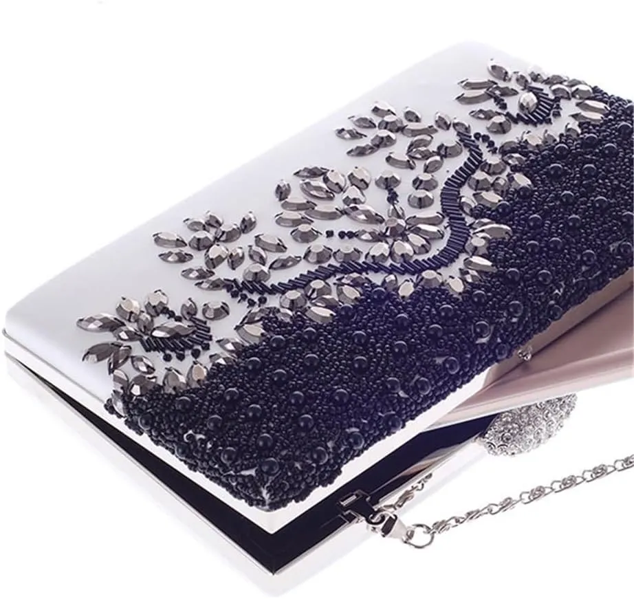 European and American beaded hydrangea Austrian rhinestone dinner party bag evening women's bag