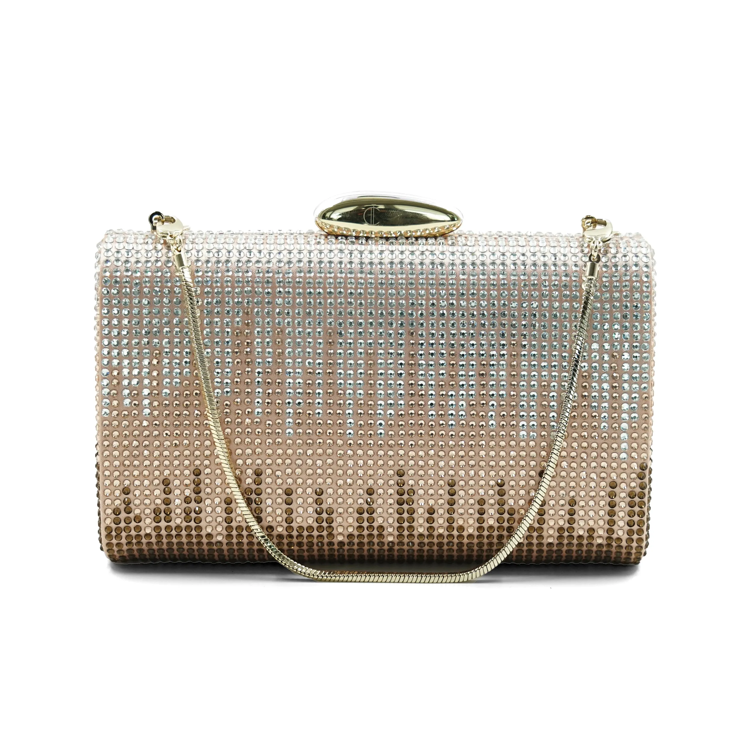 Evelyn Crystal Clutch (RoseGold)