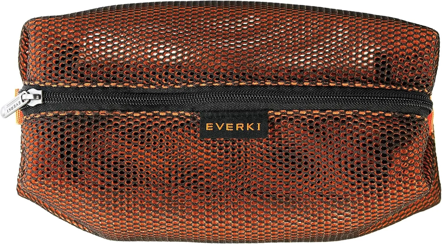 Everki Travel Cord Organizer Mesh Pouch Bag - Mesh Cable Organizer Bag with Zipper, Universal Electronics Purse Pouches for Inside Purse Case for Laptop Adapter, Carry On Packing Essentials, Orange