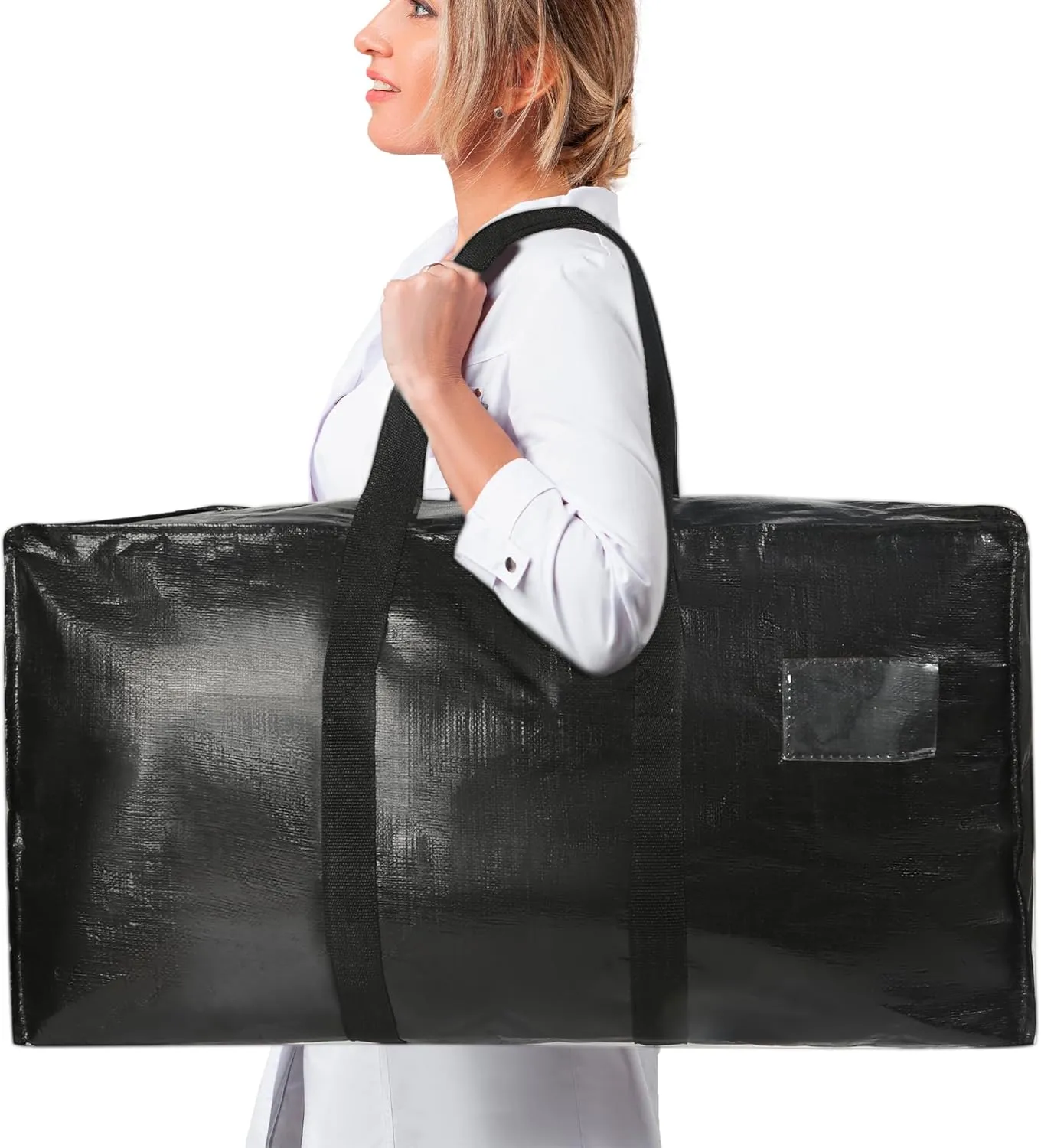 Extra Large 96 Gallon Jumbo Packing Bags, Huge Storage Bags with Strong Zippers & Carrying Handles, Reusable Big Moving Totes for College Dorm Travel - 1 Pack