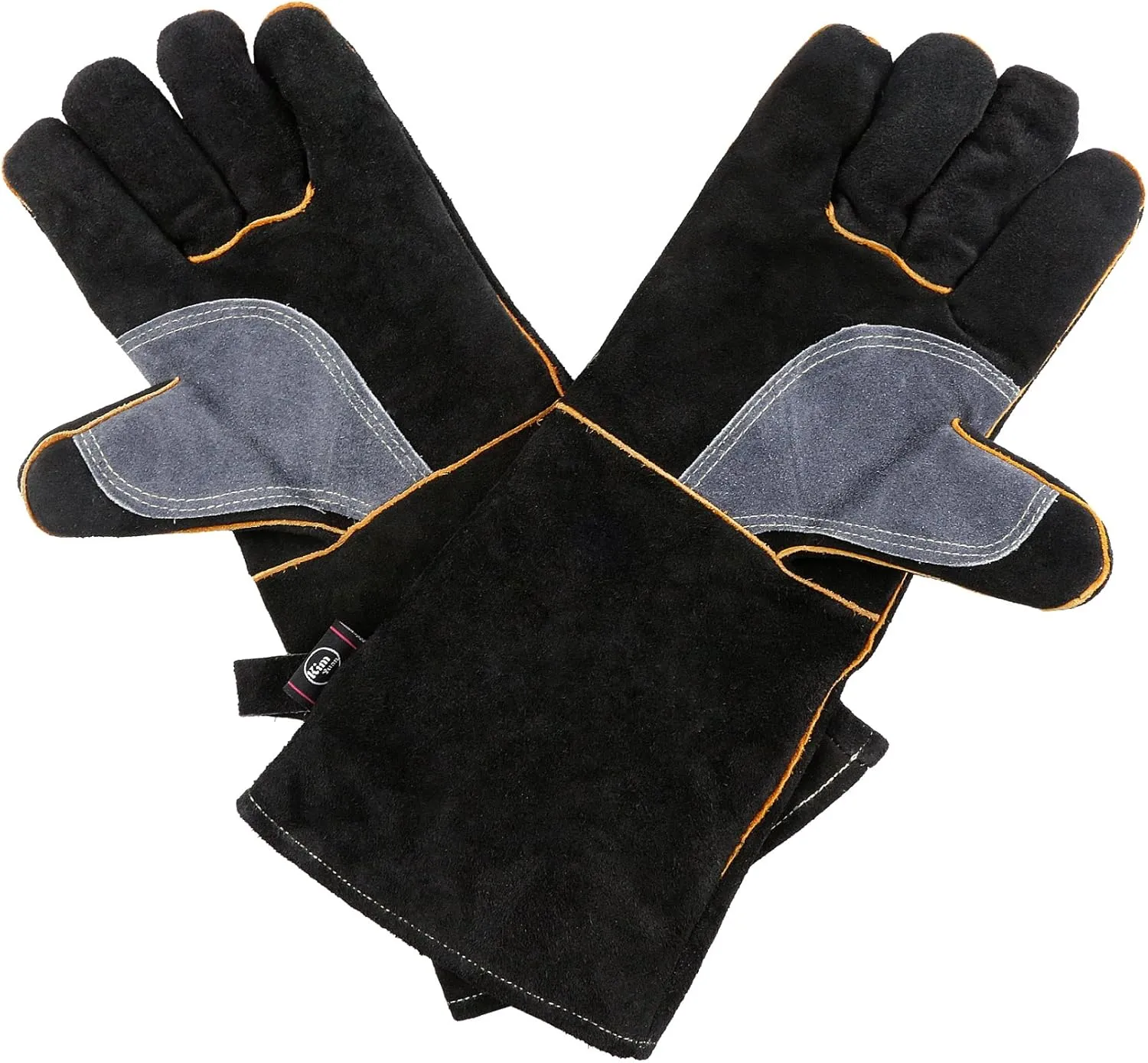 Extreme Heat/Fire Resistant Gloves Leather with Kevlar Stitching, Mitts Perfect for Welding/Oven/Grill/BBQ/Mig/Fireplace/Stove/Pot Holder/Tig Welder/Animal Handling
