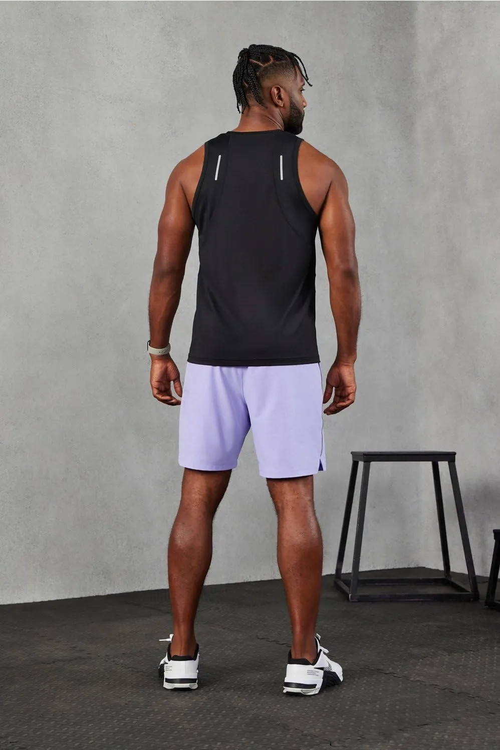 Fabletics Men's The 02 Tank, Performance Running, Jogging, Training, Ultra Lightweight, Reflective, Breathable