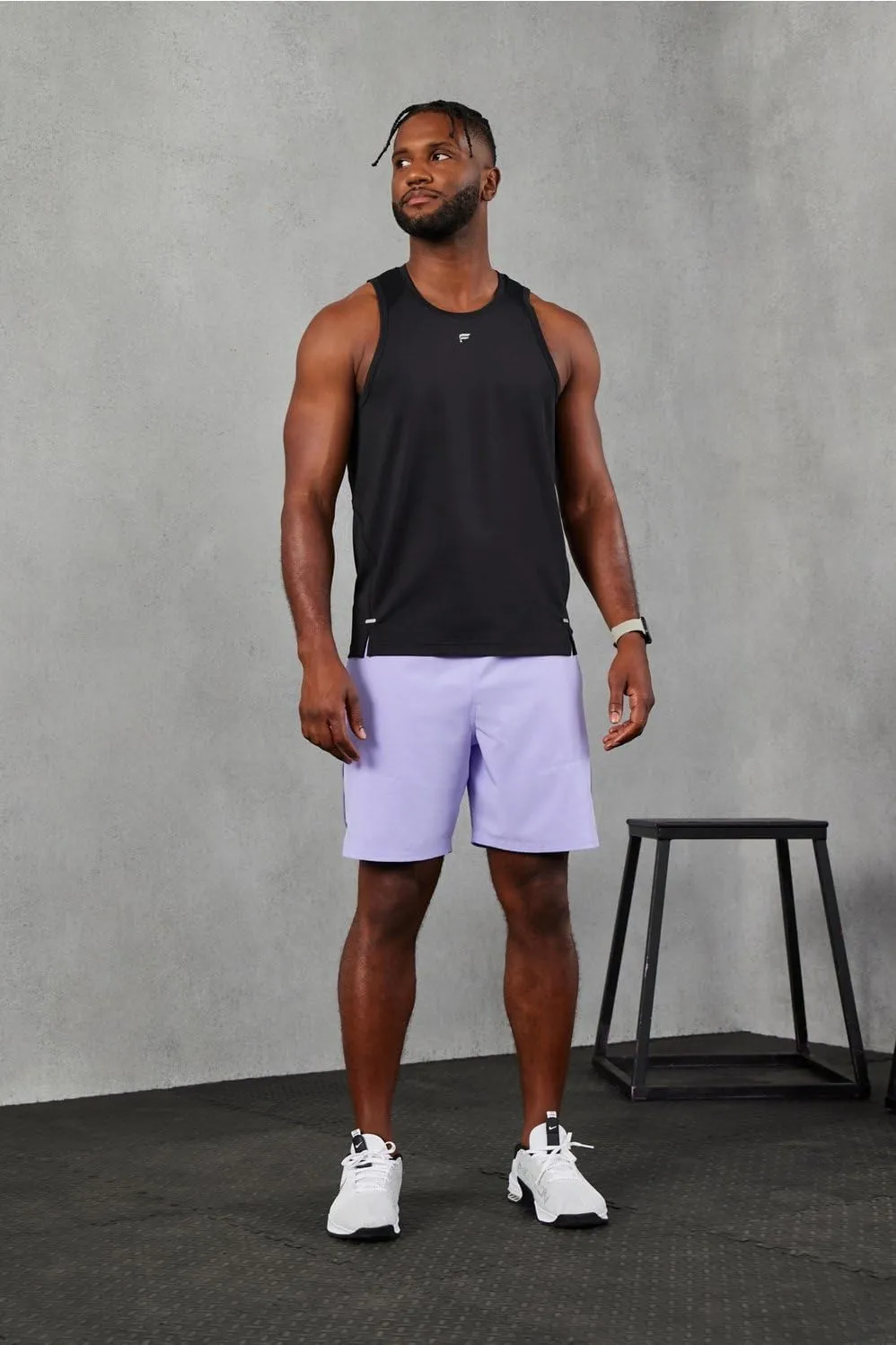 Fabletics Men's The 02 Tank, Performance Running, Jogging, Training, Ultra Lightweight, Reflective, Breathable