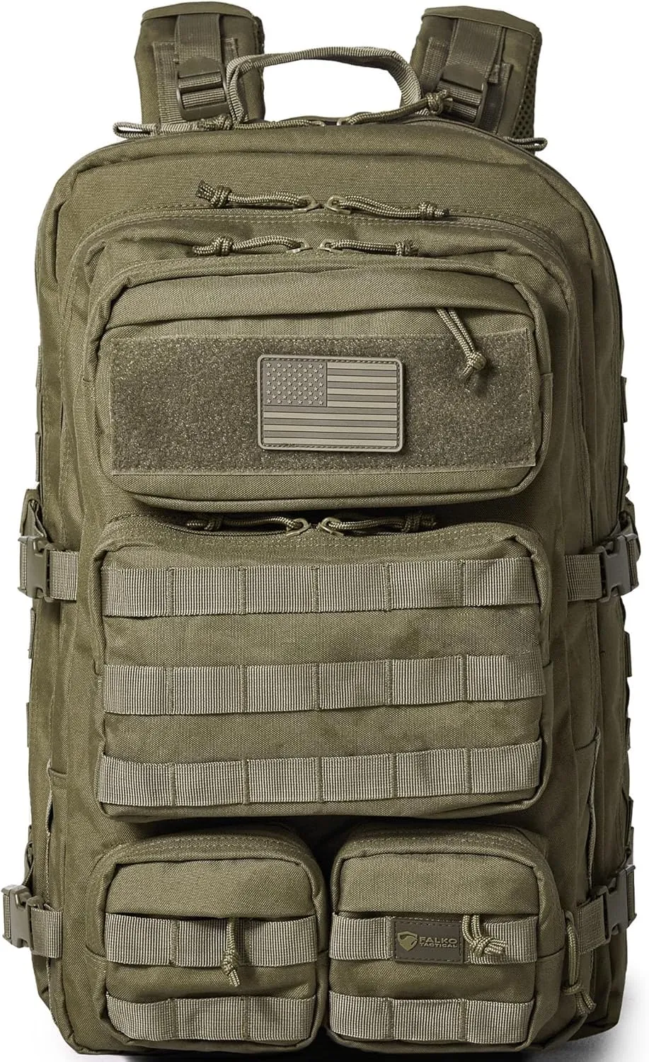 Falko Tactical Backpack 50L, 2.4x Stronger, Large Military Molle Rucksack, Heavy Duty, Work and Outdoors