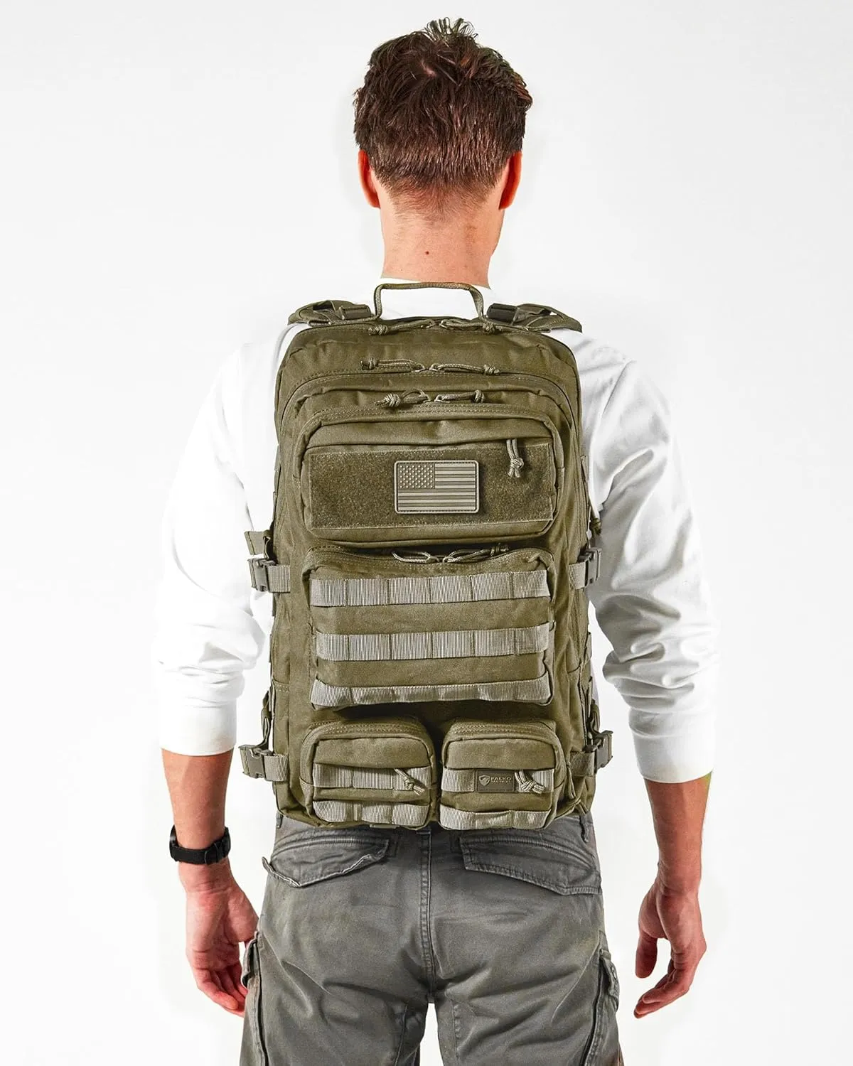 Falko Tactical Backpack 50L, 2.4x Stronger, Large Military Molle Rucksack, Heavy Duty, Work and Outdoors