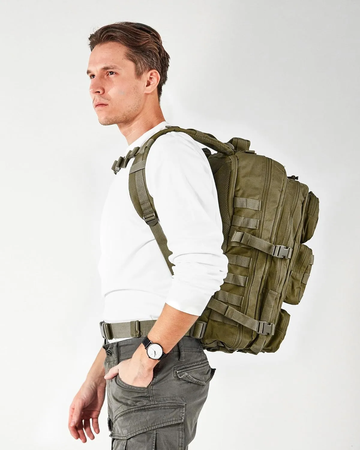 Falko Tactical Backpack 50L, 2.4x Stronger, Large Military Molle Rucksack, Heavy Duty, Work and Outdoors