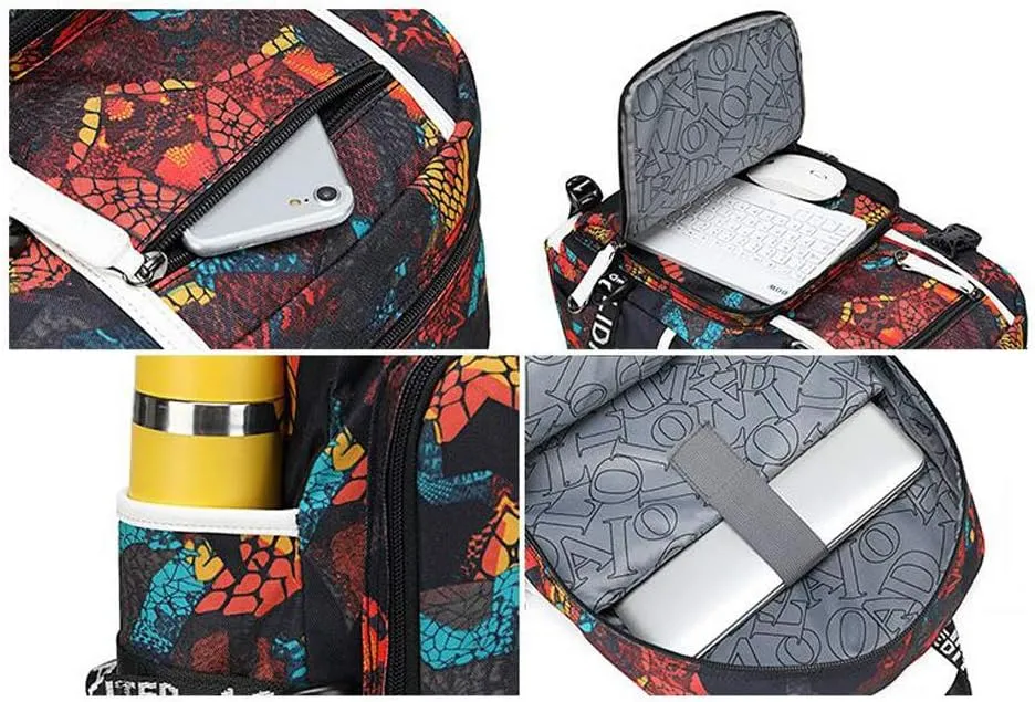 FANwenfeng Basketball Player 30 Luminous Backpack Travel Backpack Fans Bag for Men Women (Style 4)