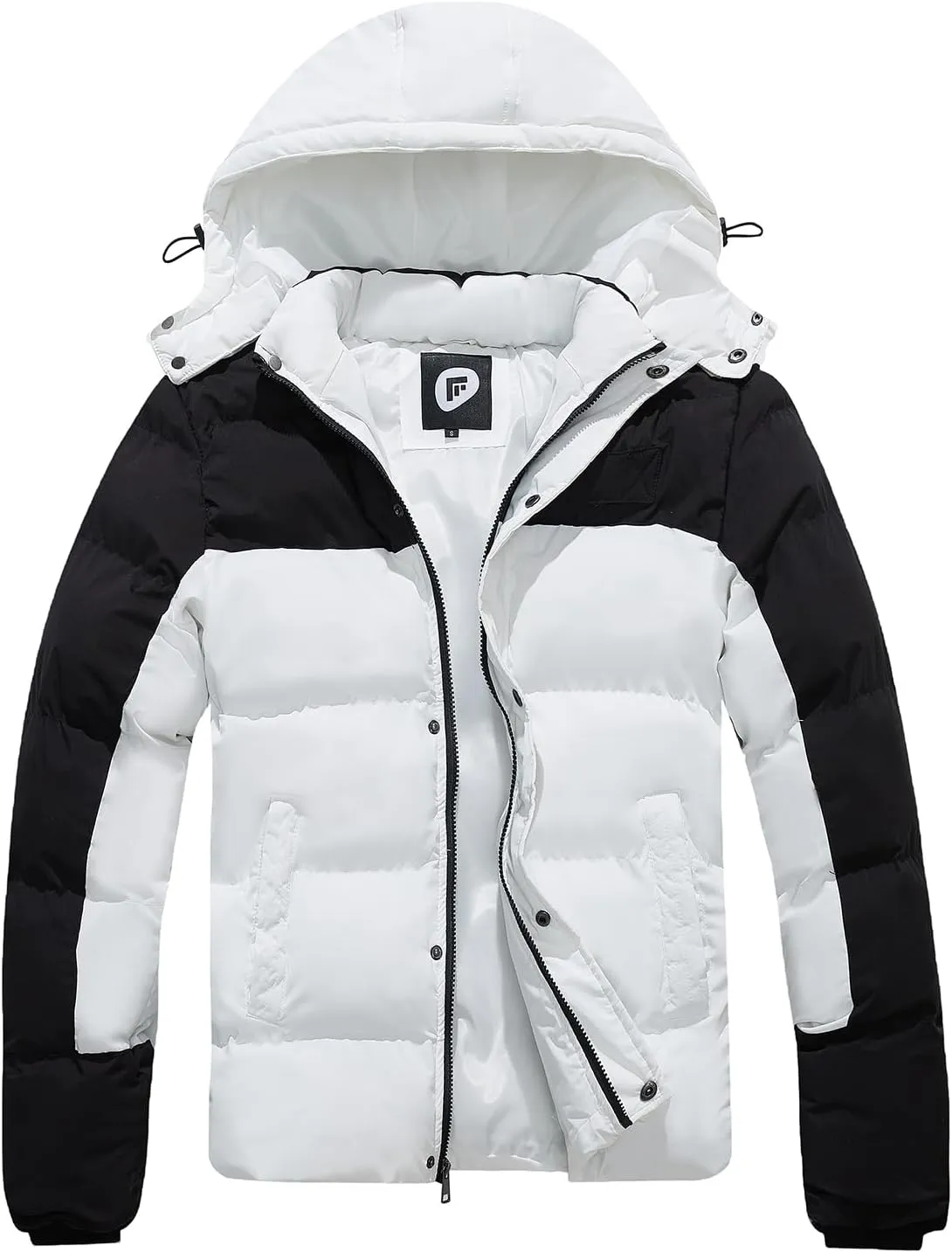 FARVALUE Mens Winter Coats Thicken Puffer Jacket Warm Winter Parka Padded Outwear with Hood