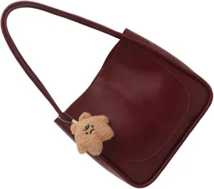 Fashionable Shoulder Bag for Women PU Leather Underarm Bags Casual Handbag with Spacious Space for Daily Essential