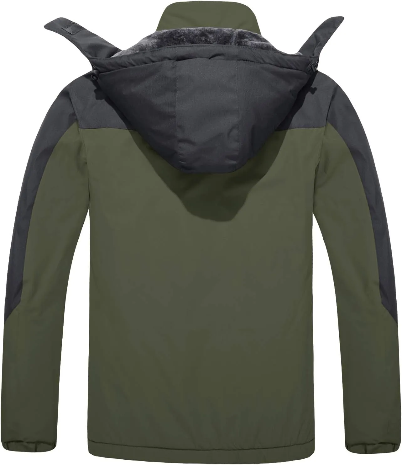 FASKUNOIE Men's Winter Coats Windproof Warm Fleece Ski Snowboarding Jackets Parka with Zipper Pockets