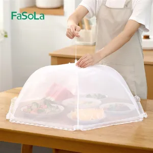 FaSoLa Foldable Mesh Food Cover - 20 Inch, White