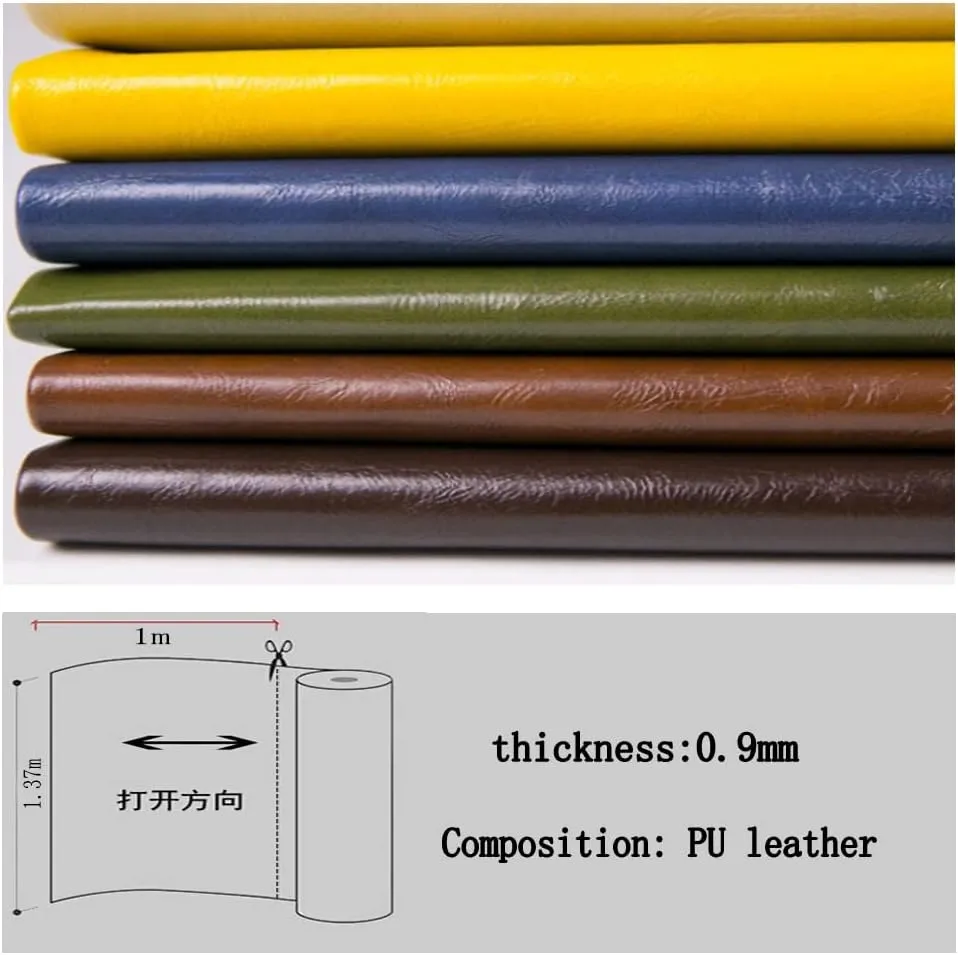 Faux Leather PU Faux Leather, Leatherette Oil Wax Leather Fabric Upholstery Crafts DIY Sewings Sofa Handbag Car Seat， Making Wallet Handbags Dressing Sewing Crafting (Size:1.37 * 9,Color:Light Brown)