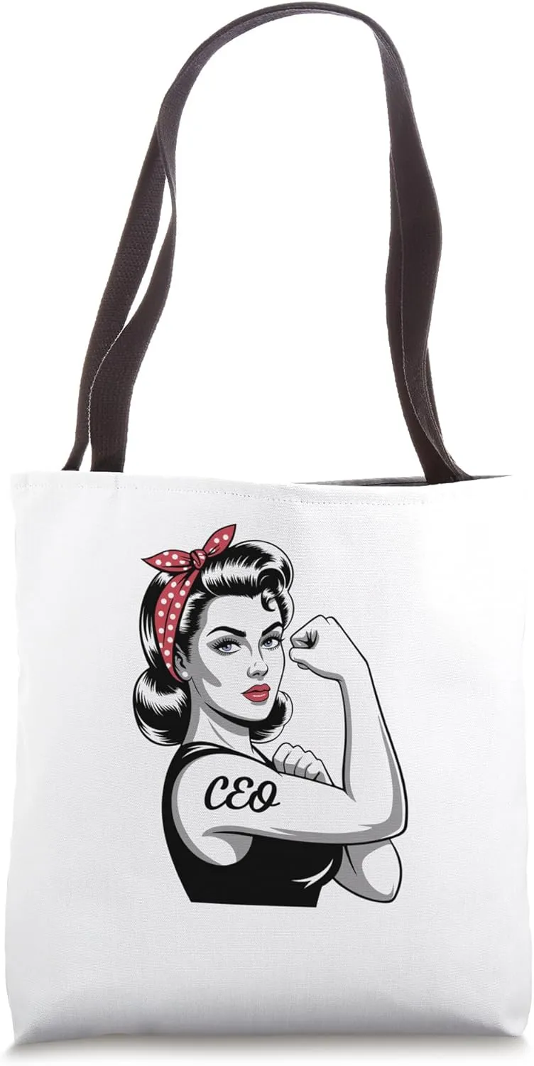 Female CEO Rosie Riveter Boss Woman Leader Tote Bag
