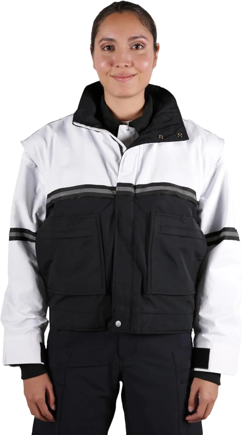 First Class Men's Two-Tone Waterproof Bike Patrol Jacket - Removable Liner, Work Utility & Safety Outerwear