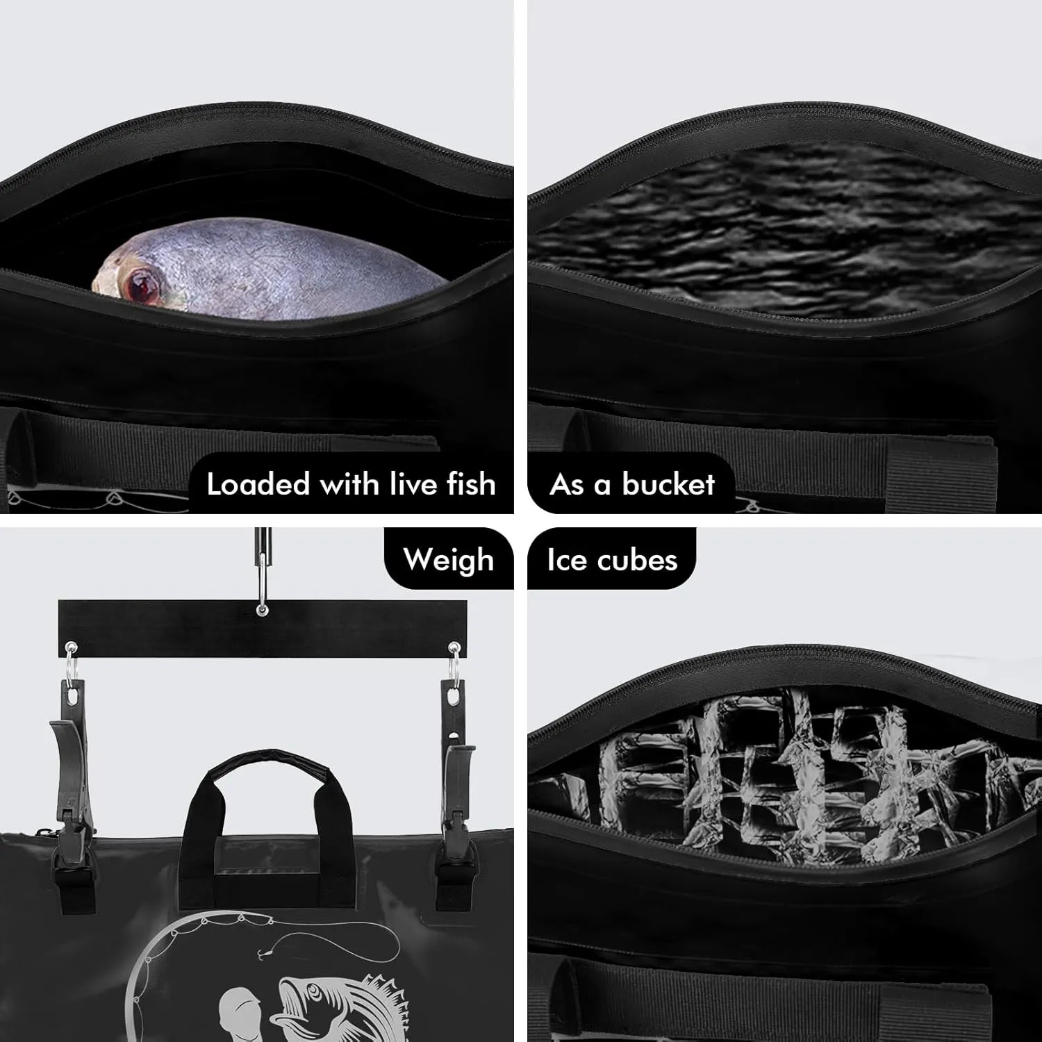 Fish Bag Heavy Duty Tournament Fishing Weigh in Bag 26x23 19x34 inches