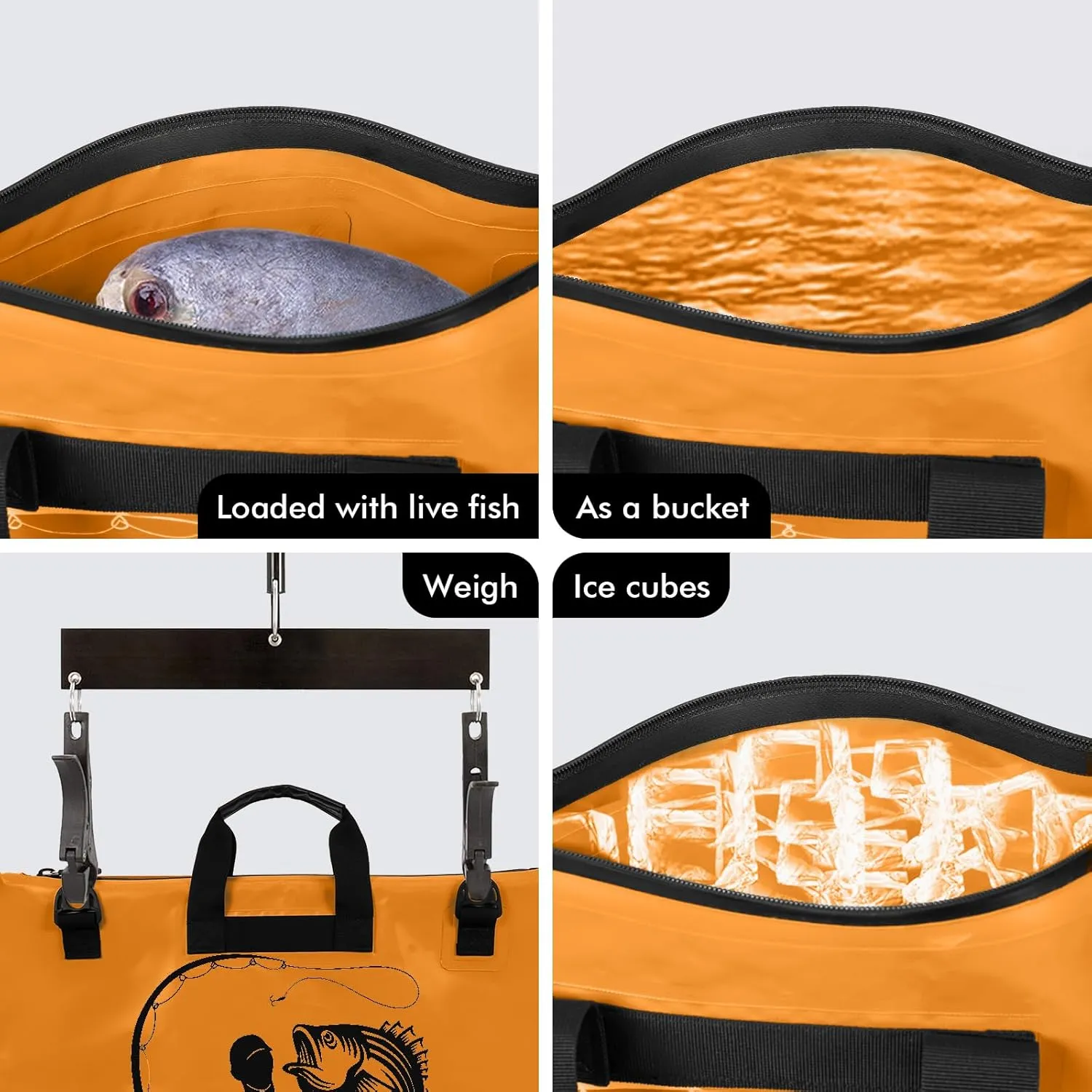 Fish Bag Heavy Duty Tournament Fishing Weigh in Bag 26x23 19x34 inches