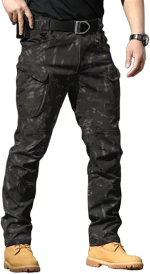 Flexcamo - Tactical Waterproof Pants, Flex Camo Cargo Pants for Men, Mens Tactical Hiking Pants