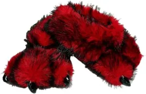 Fluffy Monster Claw Slippers for Men Women, Furry Plush Home Shoes, Winter Warm Faux Fur Indoor House Footwear, Funny Dinosaur Paw Dress up Gift