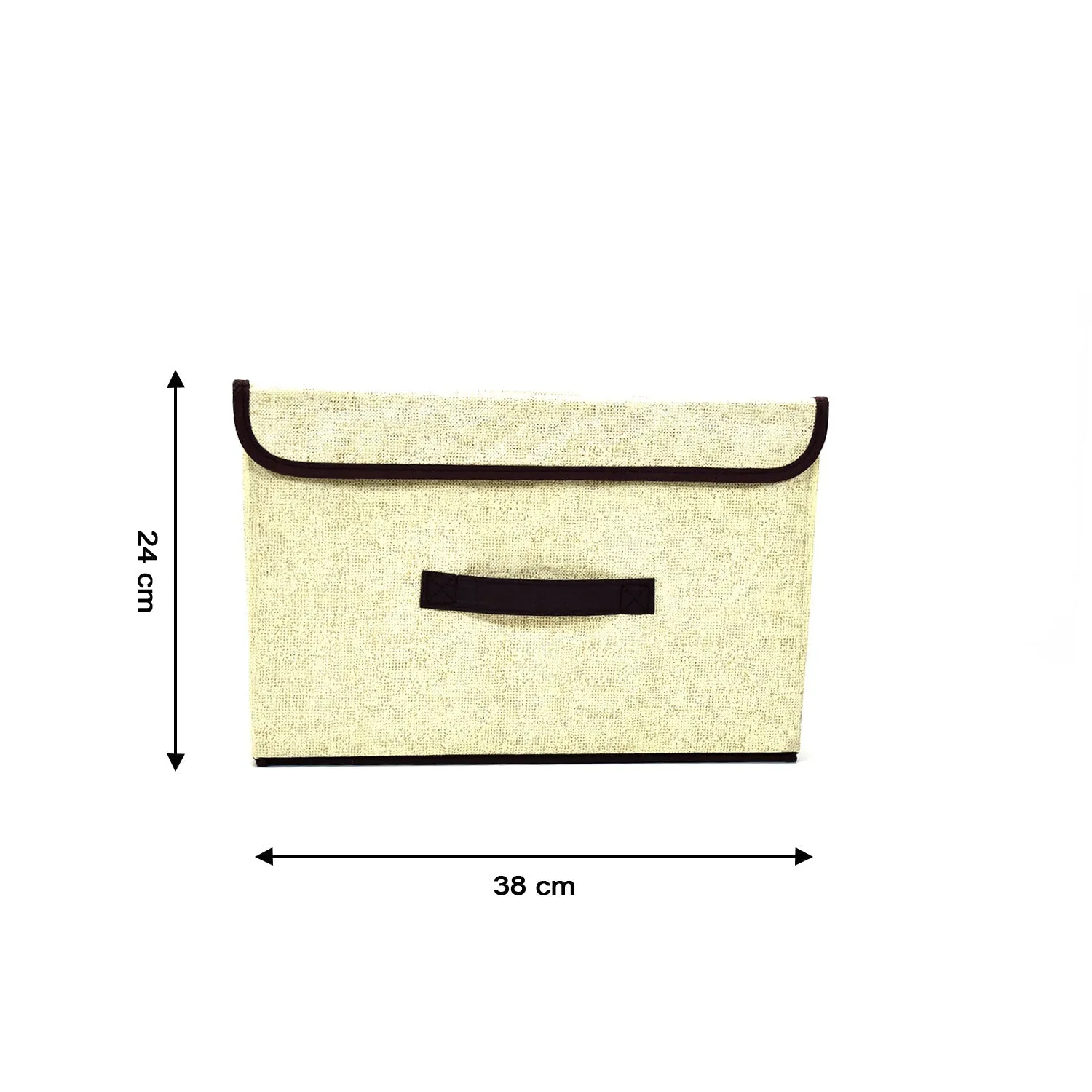 Foldable Storage Box with Lid and Handles, Cotton and Linen Storage Bins and Baskets Organizer for Nursery, Closet, Bedroom, Home
