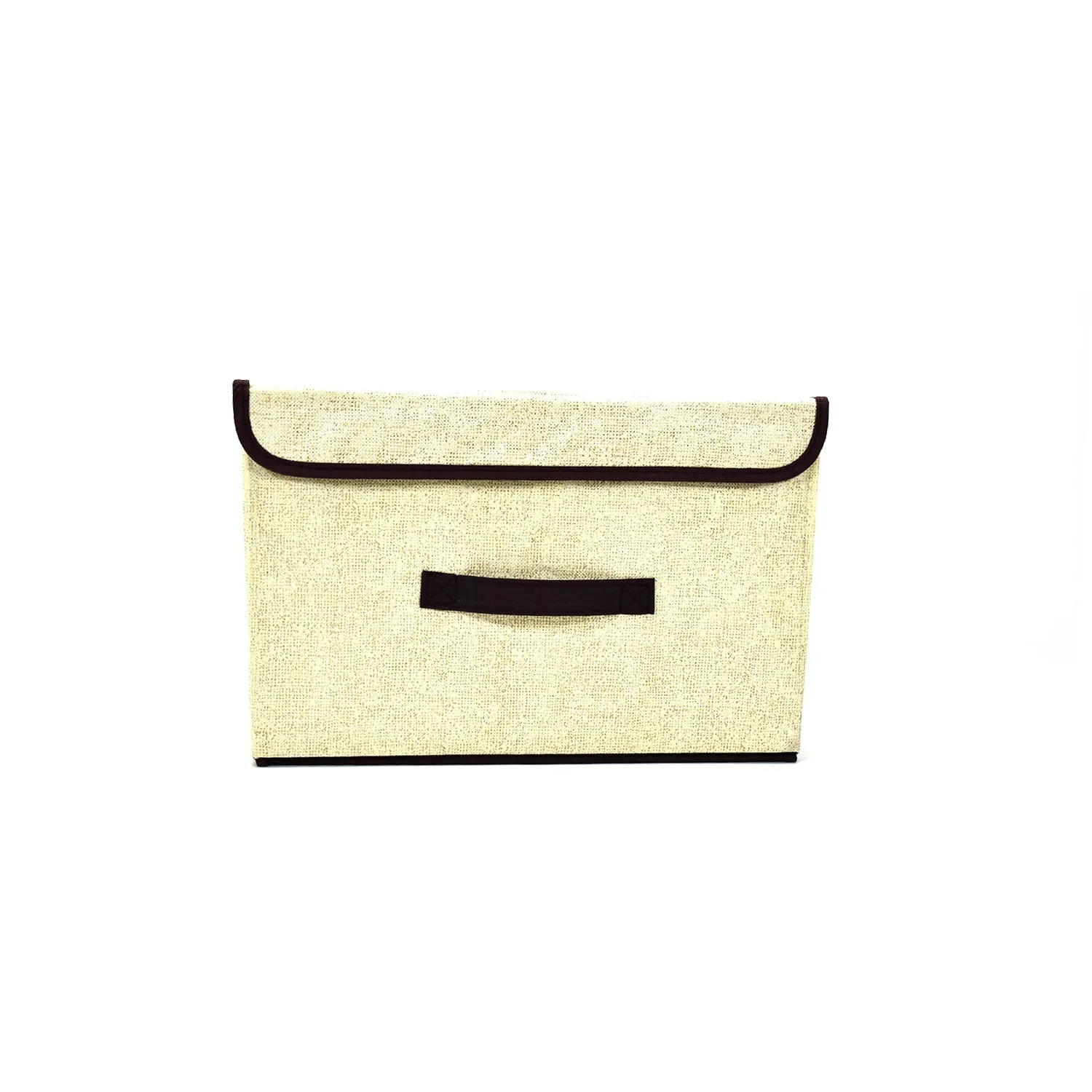 Foldable Storage Box with Lid and Handles, Cotton and Linen Storage Bins and Baskets Organizer for Nursery, Closet, Bedroom, Home