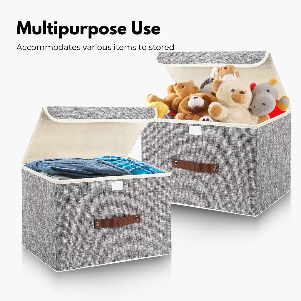 Foldable Storage Organizers Gray Pack of 3 - 24L