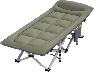 Folding Camping Cot for Adults, Portable Sleeping Cot, Folding Camping Cot with Mattress, for Adults Home Guest Office Outdoor Travel
