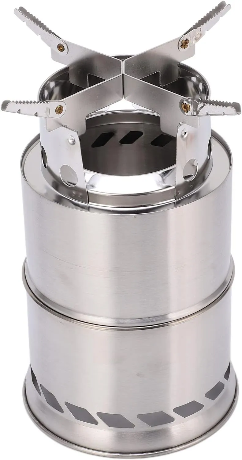 Folding picnic stove, portable picnic stove, wood burning stove outdoor folding assembly stove, stainless steel mini wood stove, camping picnic stove