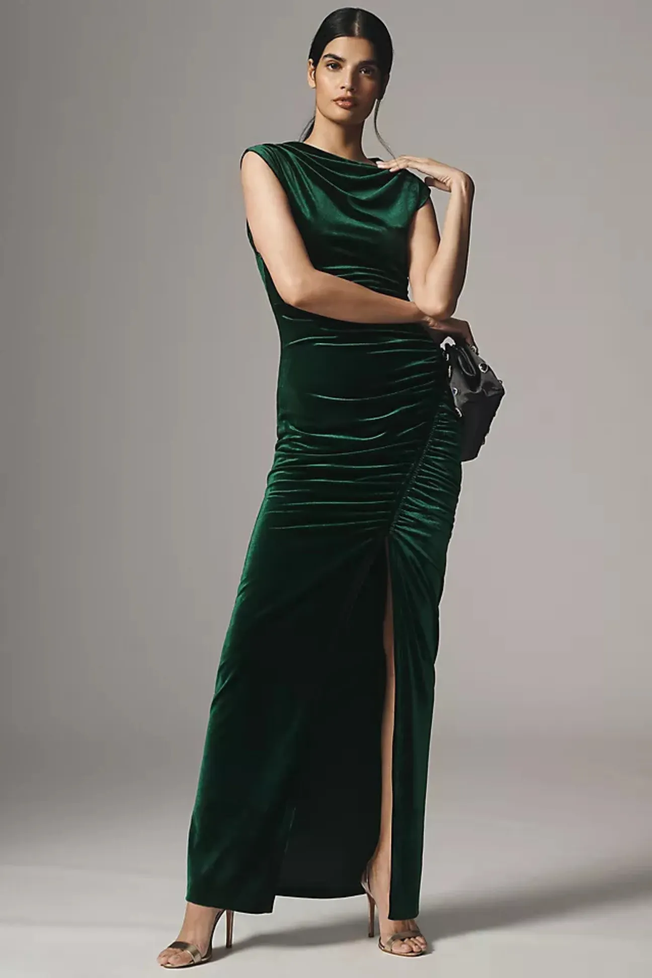 Francesca High-Neck Velvet Dress