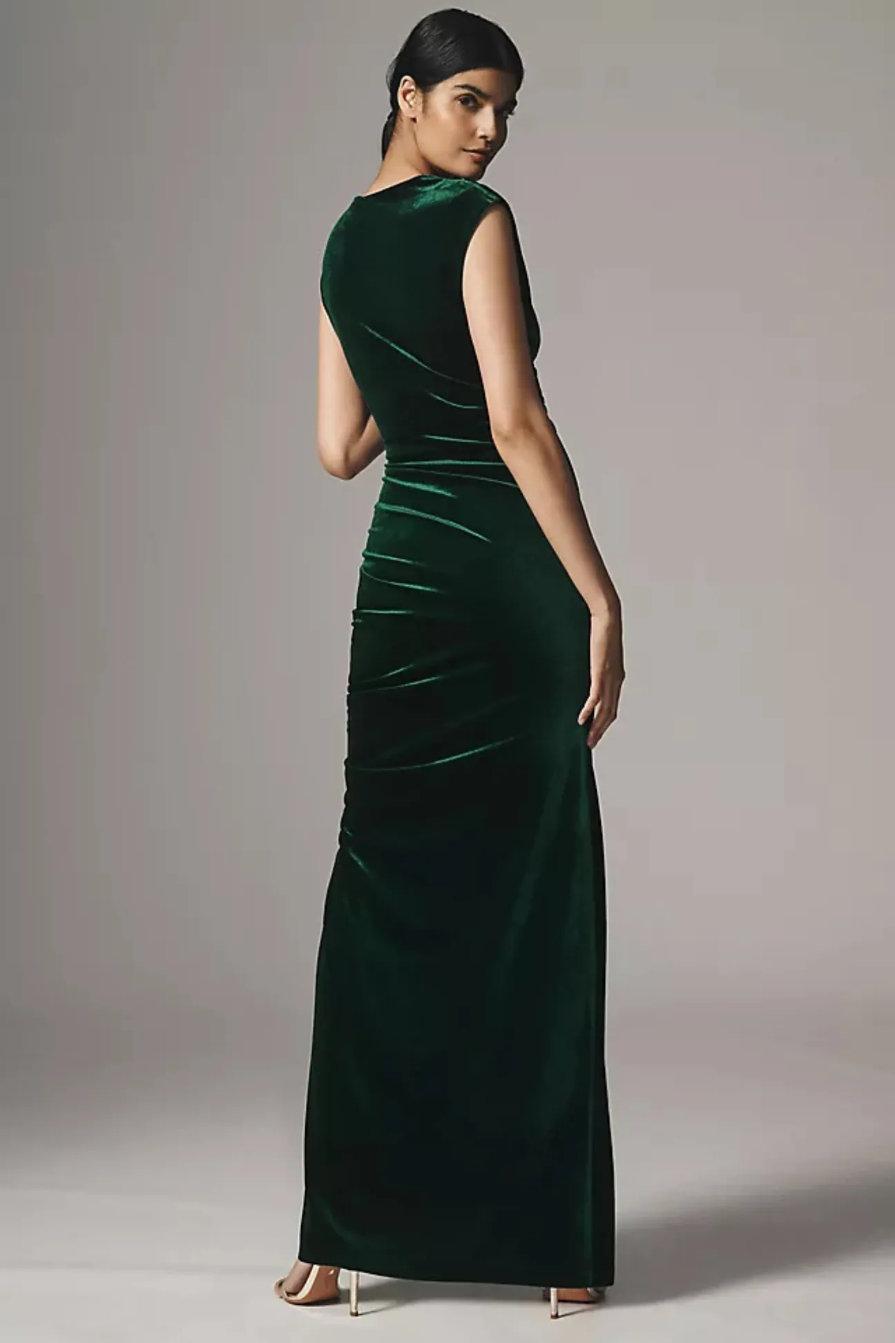 Francesca High-Neck Velvet Dress