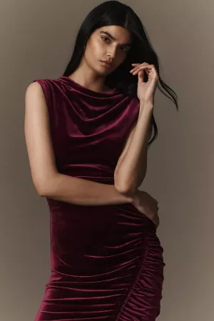 Francesca High-Neck Velvet Dress