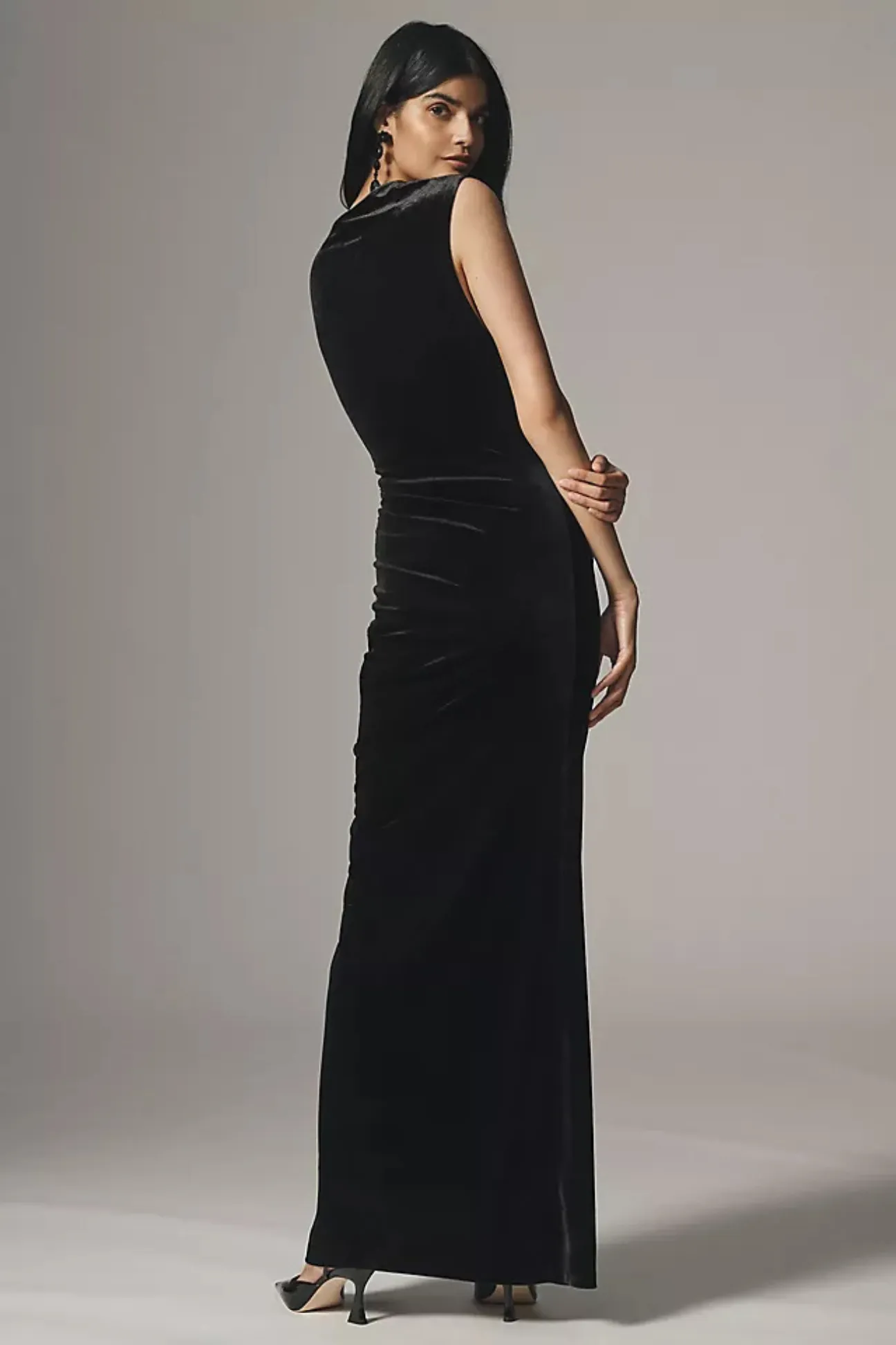 Francesca High-Neck Velvet Dress