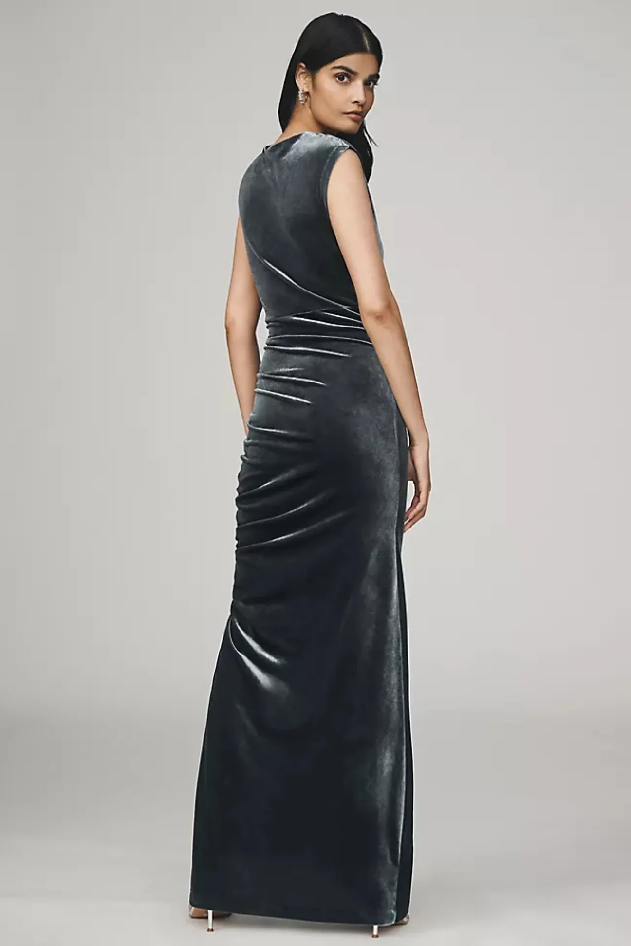 Francesca High-Neck Velvet Dress