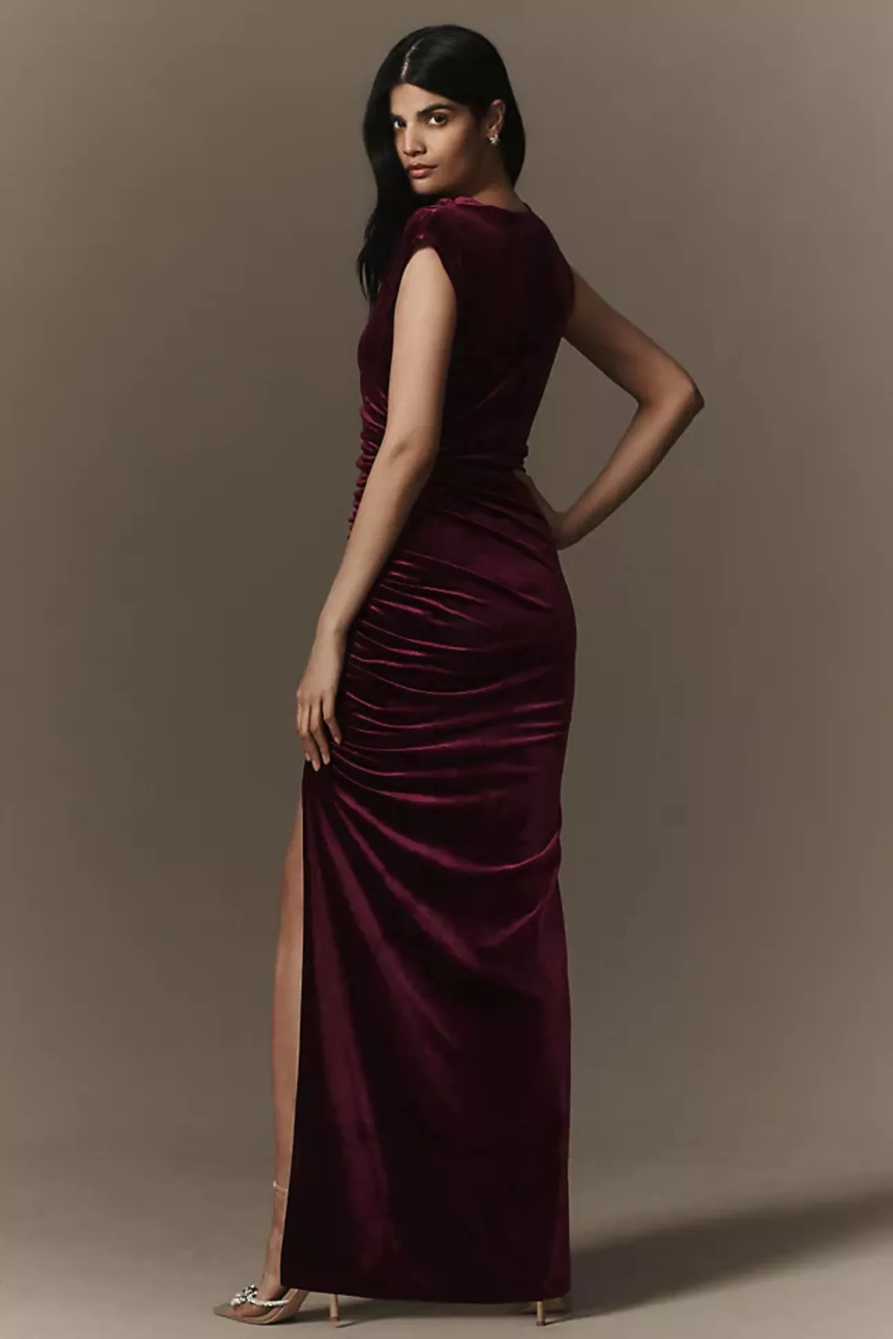 Francesca High-Neck Velvet Dress
