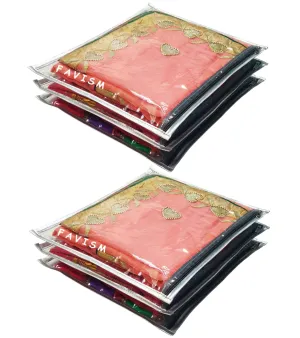 Full transparent single saree cover | trousseau bridal saree packing 6 pcs.