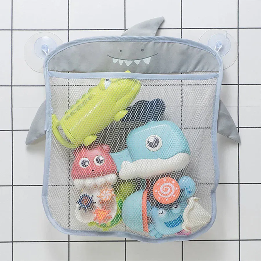 Fun Mesh Bath Toy Storage Basket for Kids - Quick-Dry Bathtub Organizer Net Bag