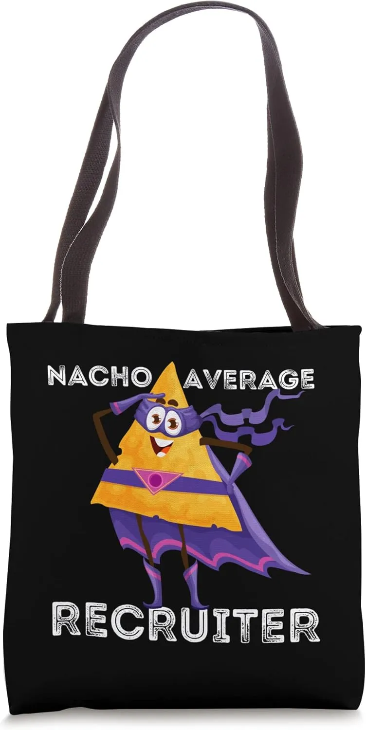 Funny Recruiter - Purple Superhero - Nacho Average Recruiter Tote Bag