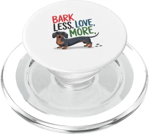 funny sarcastic dog quote ironic design bark less love PopSockets PopGrip for MagSafe