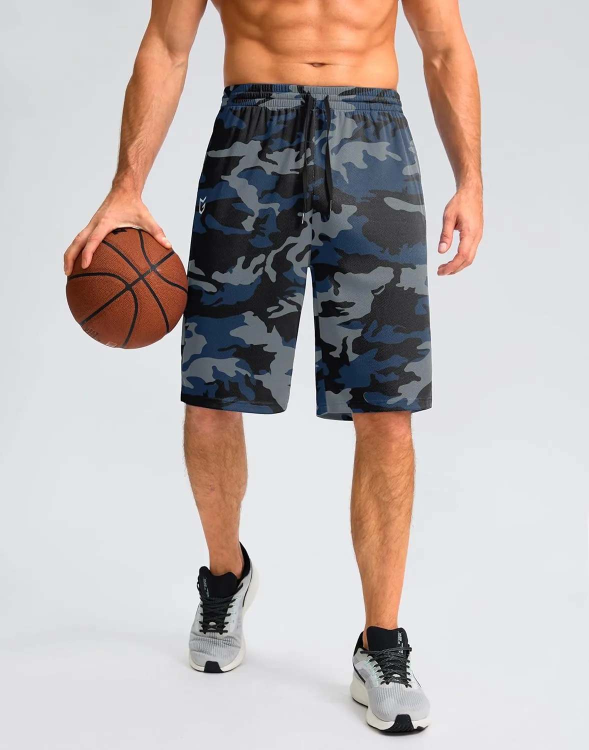 G Gradual Men's Athletic Shorts with Pockets 11" Long Basketball Shorts Lightweight Quick Dry Gym Workout Shorts for Men