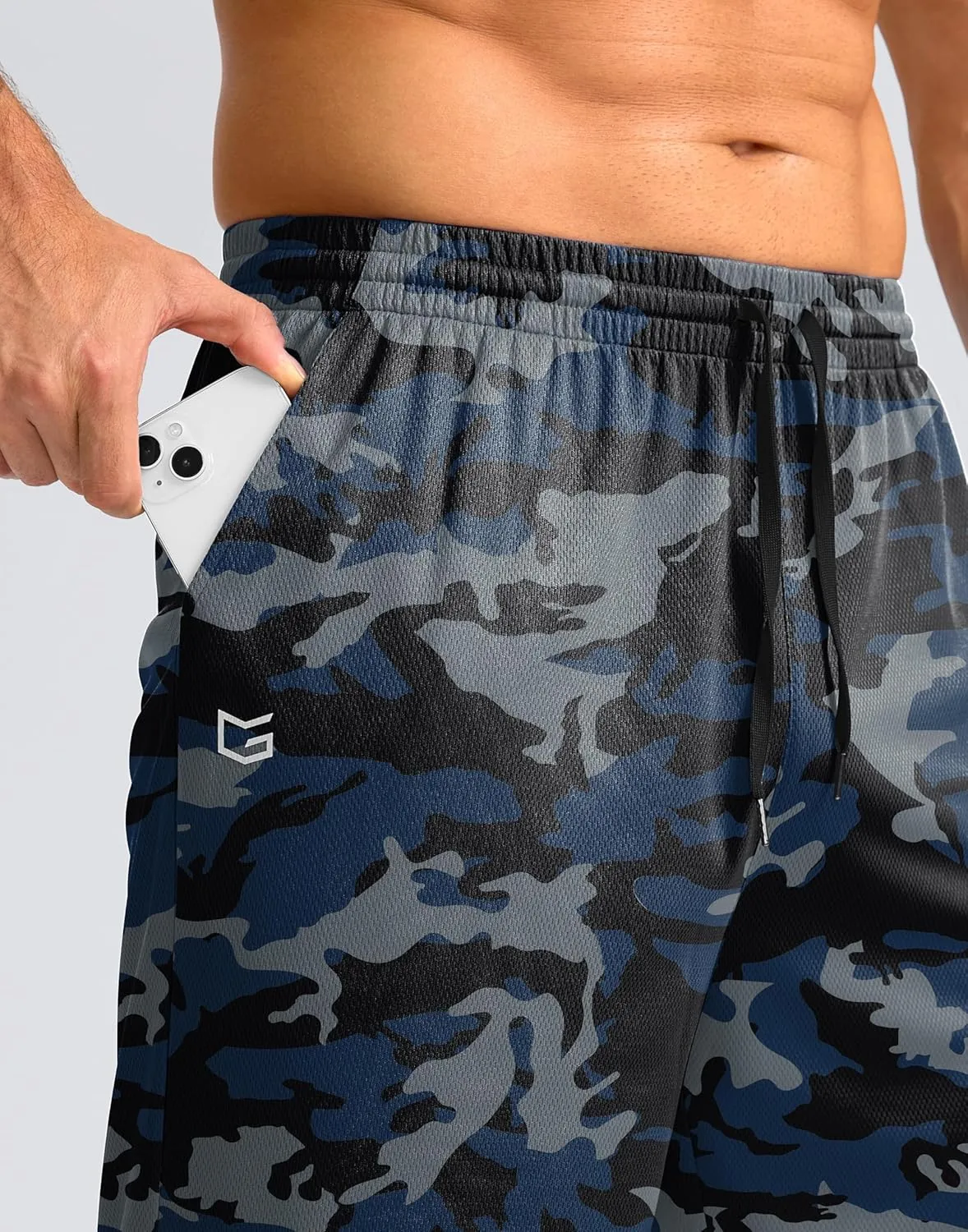 G Gradual Men's Athletic Shorts with Pockets 11" Long Basketball Shorts Lightweight Quick Dry Gym Workout Shorts for Men