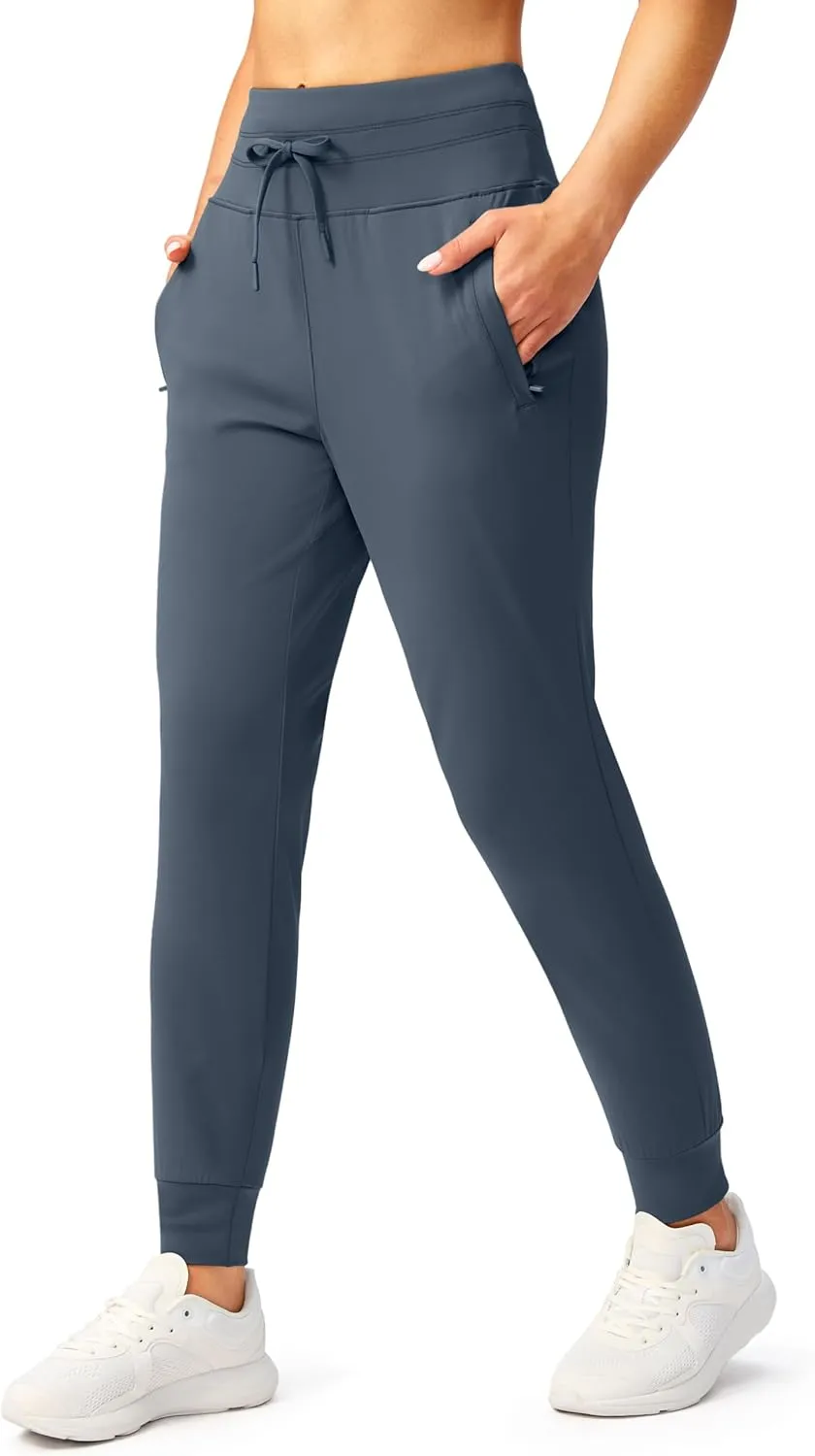 G Gradual Women's Joggers Pants with Zipper Pockets High Waisted Sweatpants Athletic Tapered Pants for Women Lounge Workout