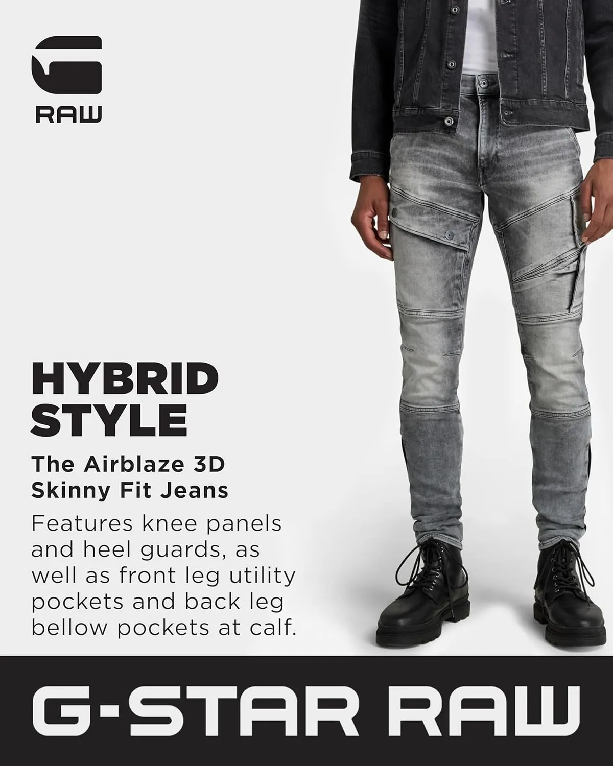 G-STAR RAW Men's Airblaze 3D Skinny Fit Jeans