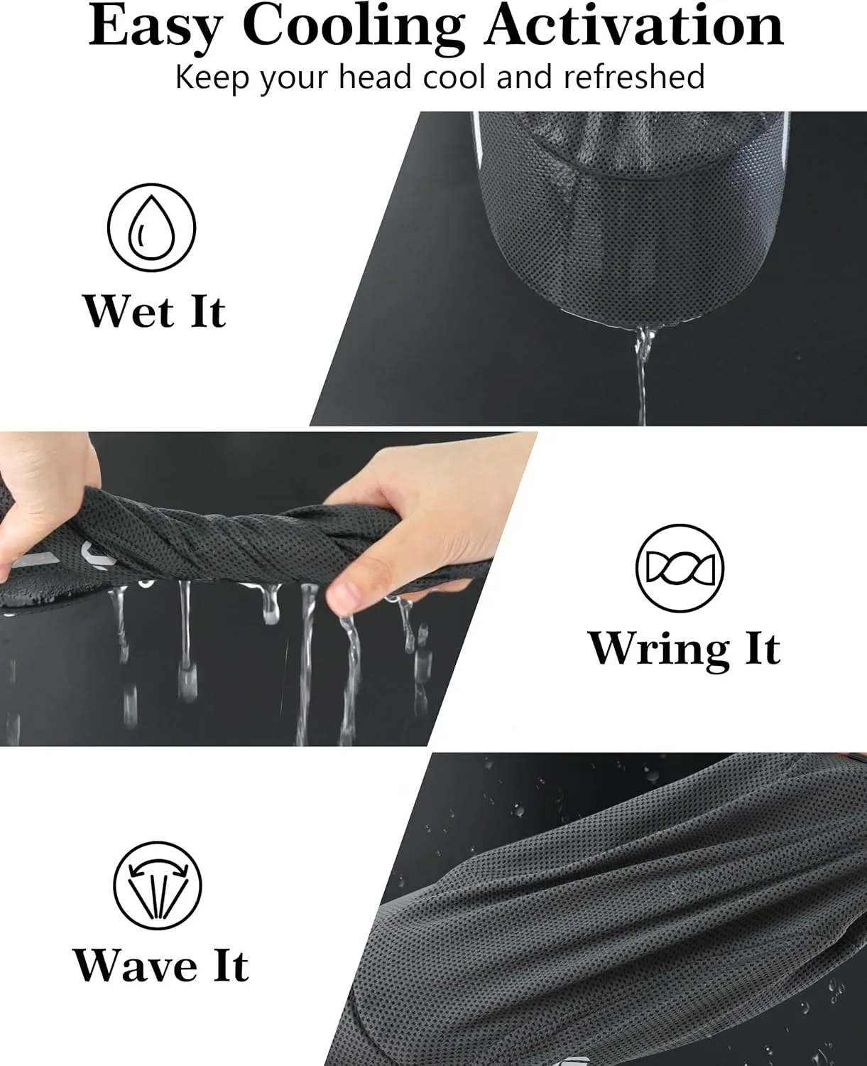 GADIEMKENSD Cooling Running Hat Performance Mesh Hat with Reflective, Ventilation, Lightweight, Cools Up to 2 Hours