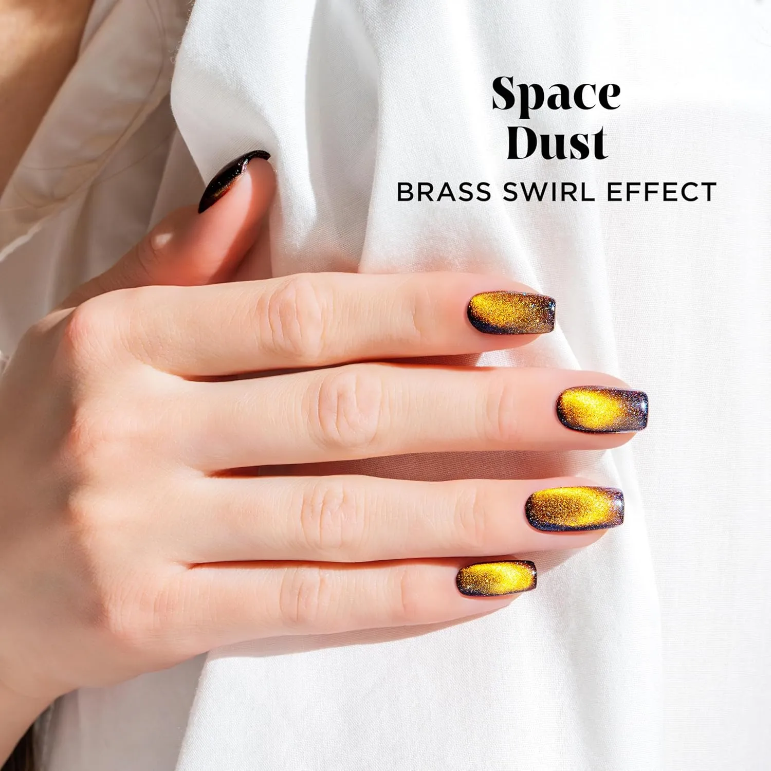Gelish Aurora Cat Eye Effect Magnet Gel Polish – Reflective Flash Glitter Galaxy, Multi-Dimensional Iridescent Shimmer, Soak-Off, Vegan & Cruelty-Free. (Space Dust, 15mL)