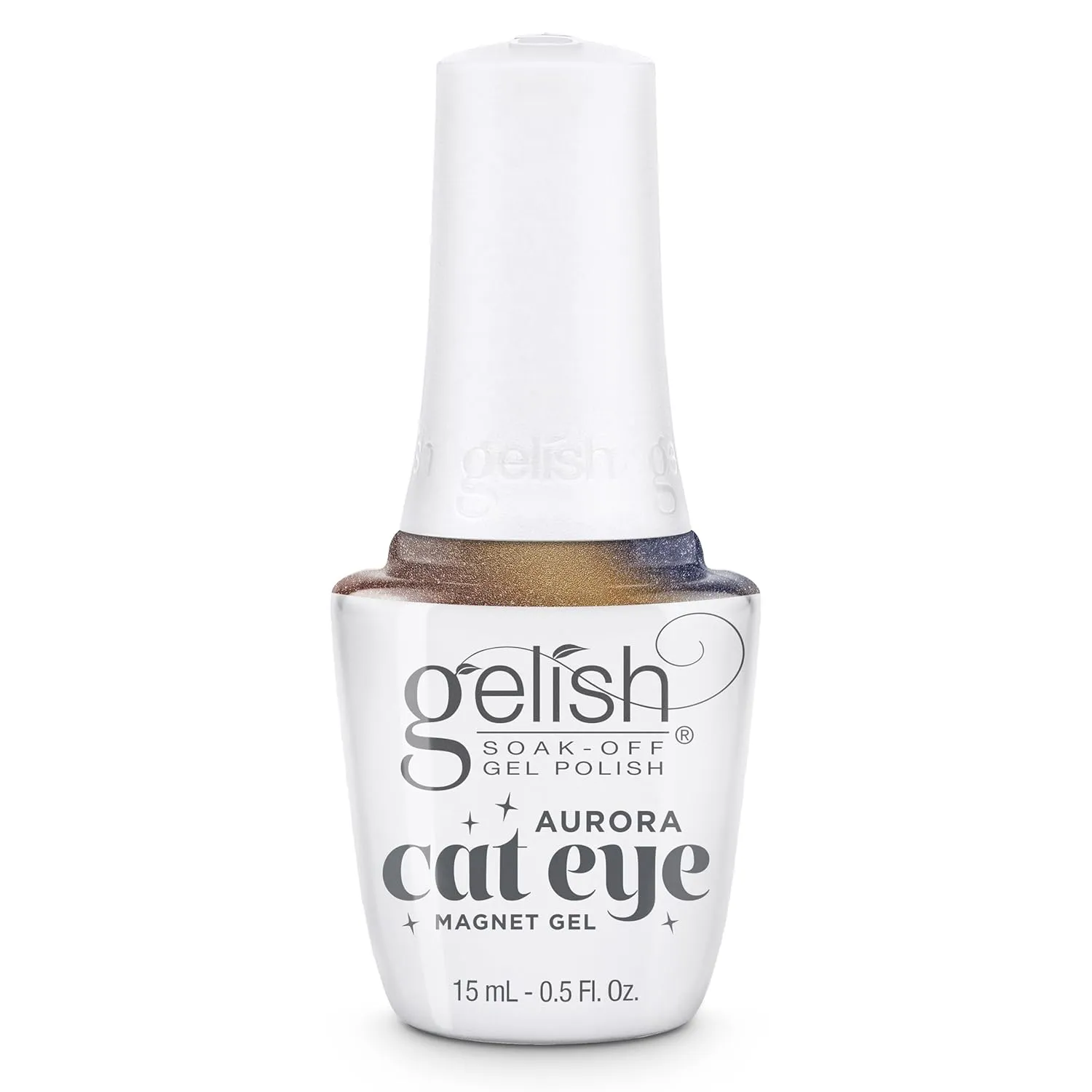 Gelish Aurora Cat Eye Effect Magnet Gel Polish – Reflective Flash Glitter Galaxy, Multi-Dimensional Iridescent Shimmer, Soak-Off, Vegan & Cruelty-Free. (Space Dust, 15mL)